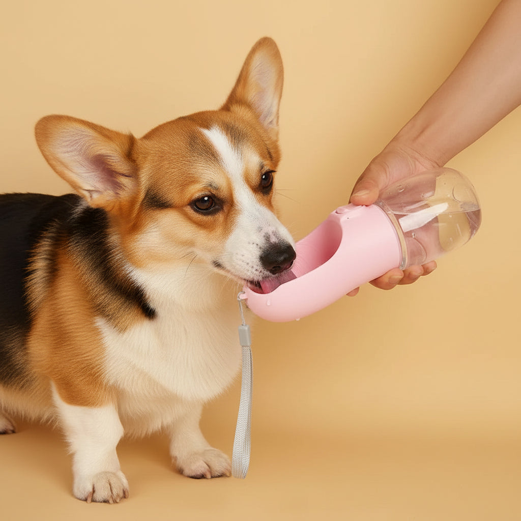 Portable Dog Water Bottle – Leakproof Travel Water Dispenser (550ml)