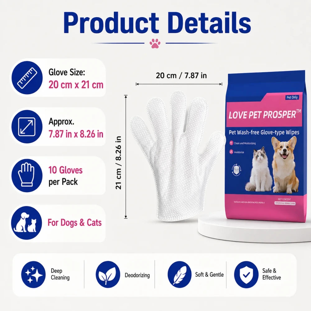 Pet Cleaning Glove Wipes