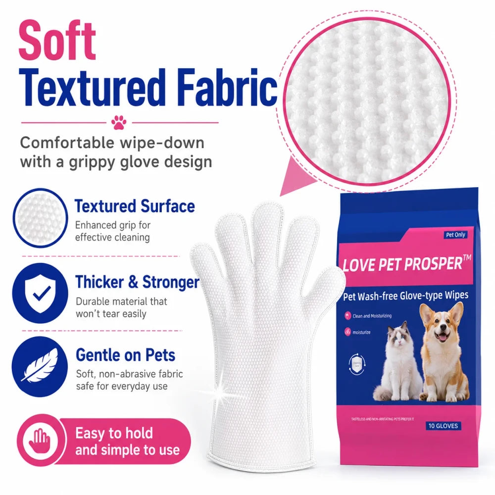 Pet Cleaning Glove Wipes